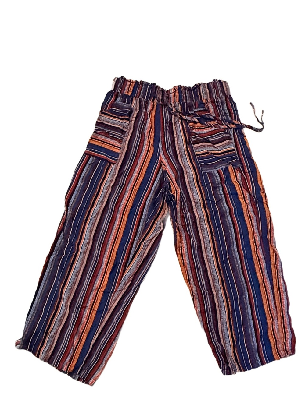Oxo Striped  Pants - Navy, Orange & Brown